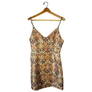 Gianni Bini Brocade Dress Size Small Lined Gold Black and Red